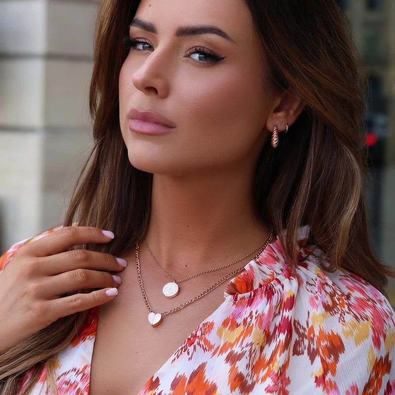 Sparkle locket rosé gold