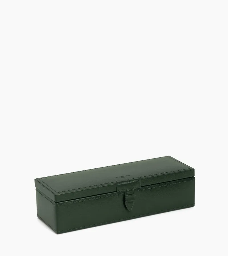 Coffret 5 montres en cuir grainé