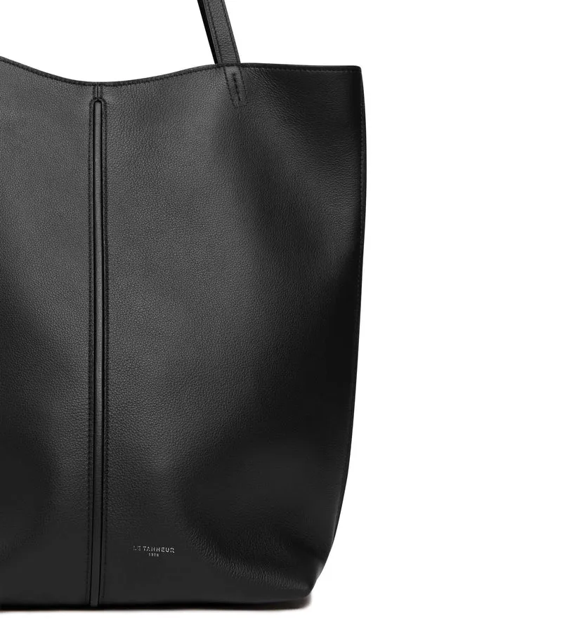 Sac cabas moyen modèle Hortense en cuir grainé double face