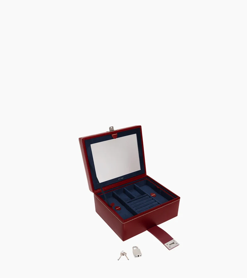 Boîte à bijoux moyen modèle en cuir