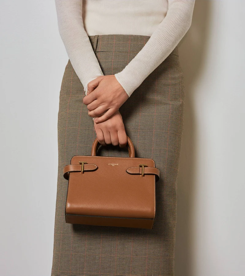 Petit sac à main Emilie en cuir grainé