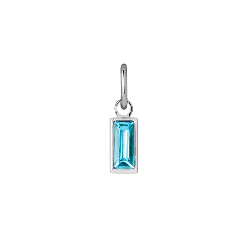 Aura charm birthstone silver