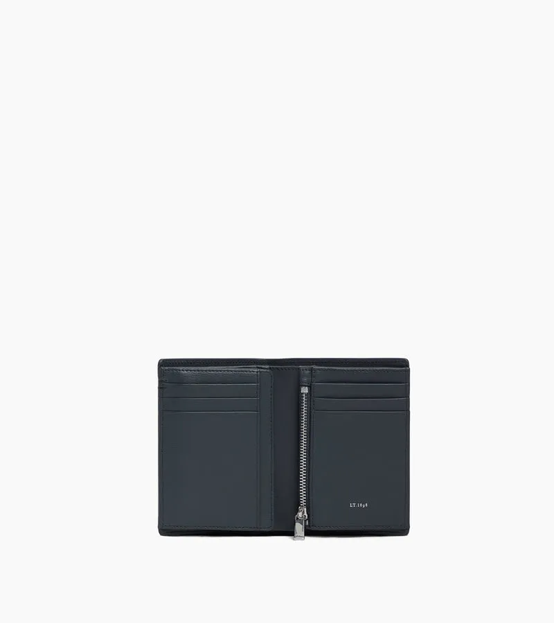 Grand portefeuille vertical zippé 2 volets Lucien en cuir liégé