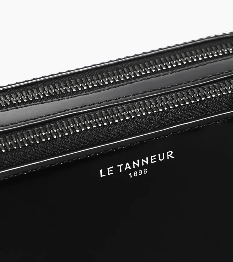 Petite sacoche 2 compartiments Emile en cuir lisse business effet box