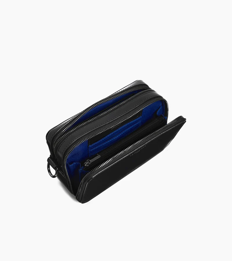 Petite sacoche 2 compartiments Emile en cuir lisse business effet box