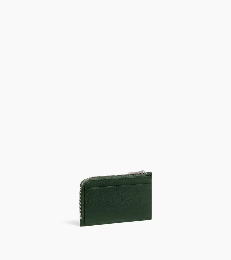 Porte cartes large zippé Lucien en cuir grainé