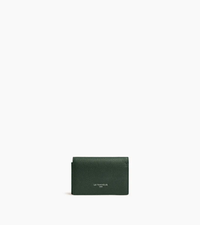 Porte cartes horizontal 2 volets Lucien en cuir grainé
