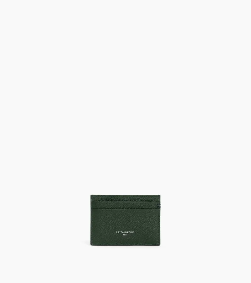 Porte cartes Lucien en cuir grainé