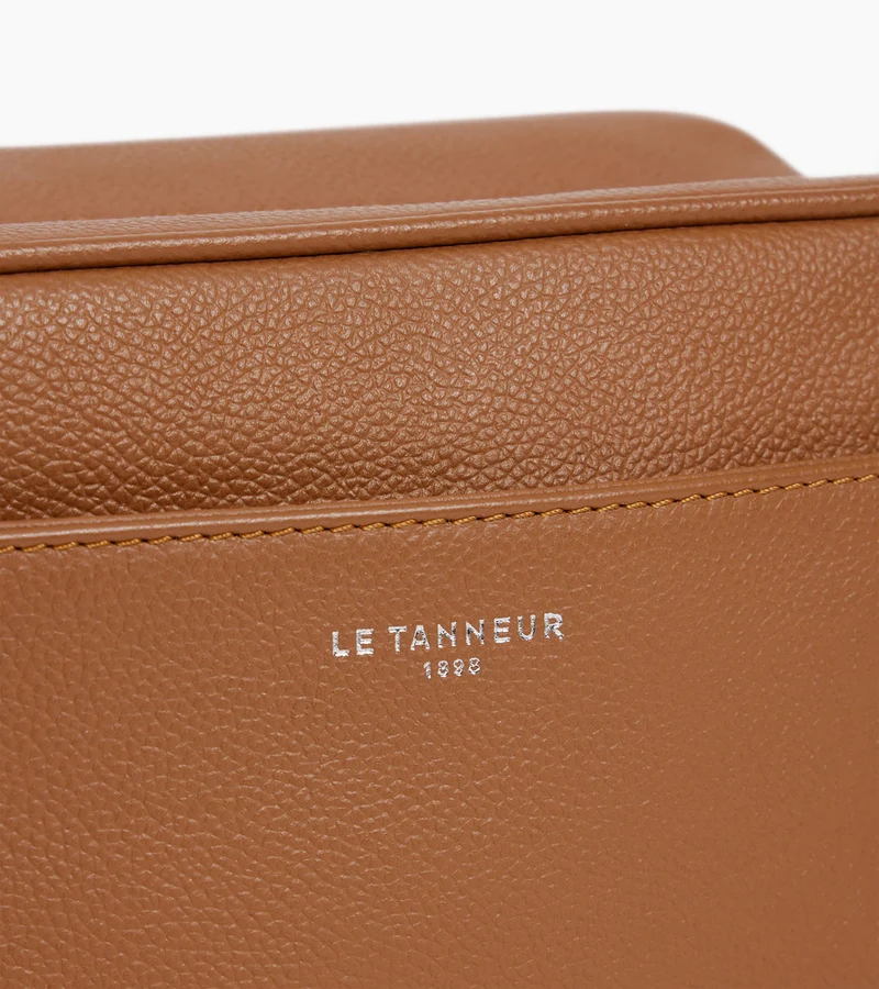 Trousse de toilette en cuir grainé