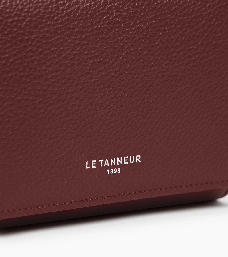 Portefeuille moyen modèle à rabat Louison en cuir grainé
