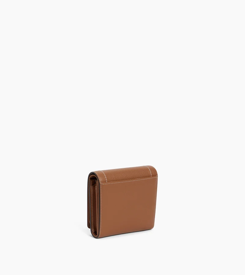 Petit portefeuille à rabat Louison en cuir grainé