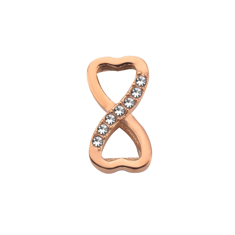 Mesh charm infinity heart rosé gold