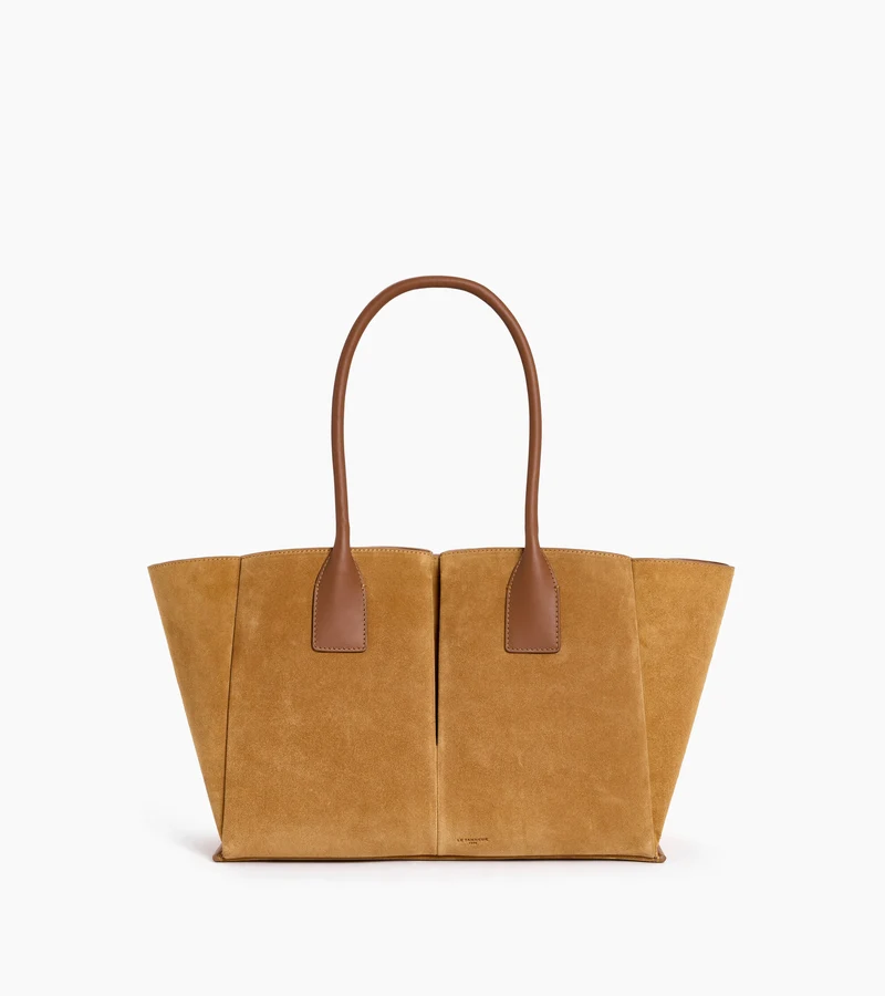 Grand sac cabas Elena en refente de velours