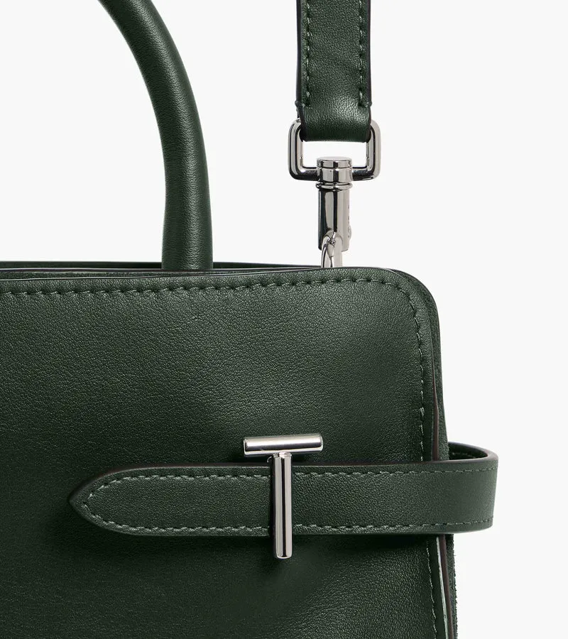 Sac à main moyen modèle Emie en cuir lisse et refente de velours