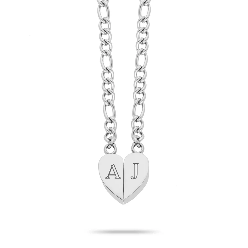 Magnetic heart silver