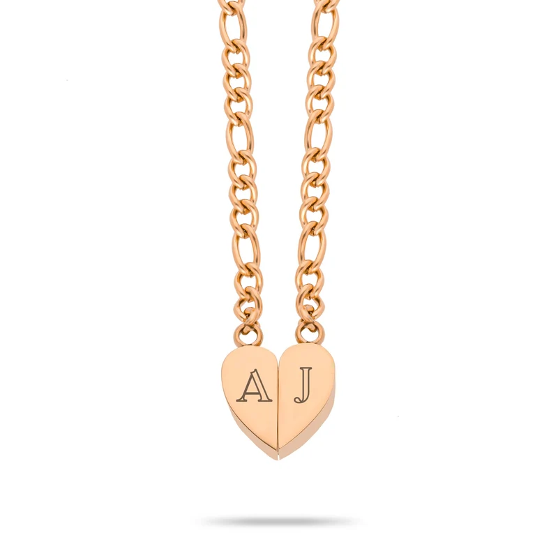 Magnetic heart rose gold