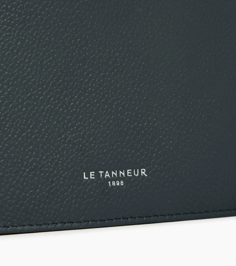 Portefeuille à rabat 2 volets Lucien en cuir grainé