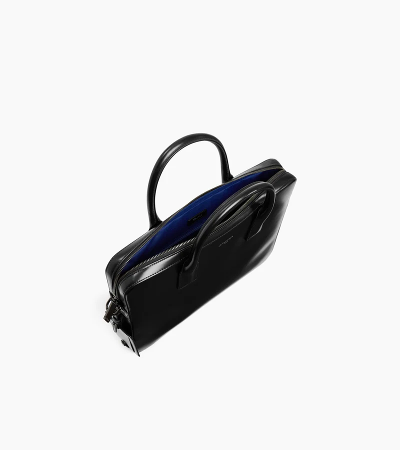 Porte documents slim 14" Emile en cuir lisse business effet box
