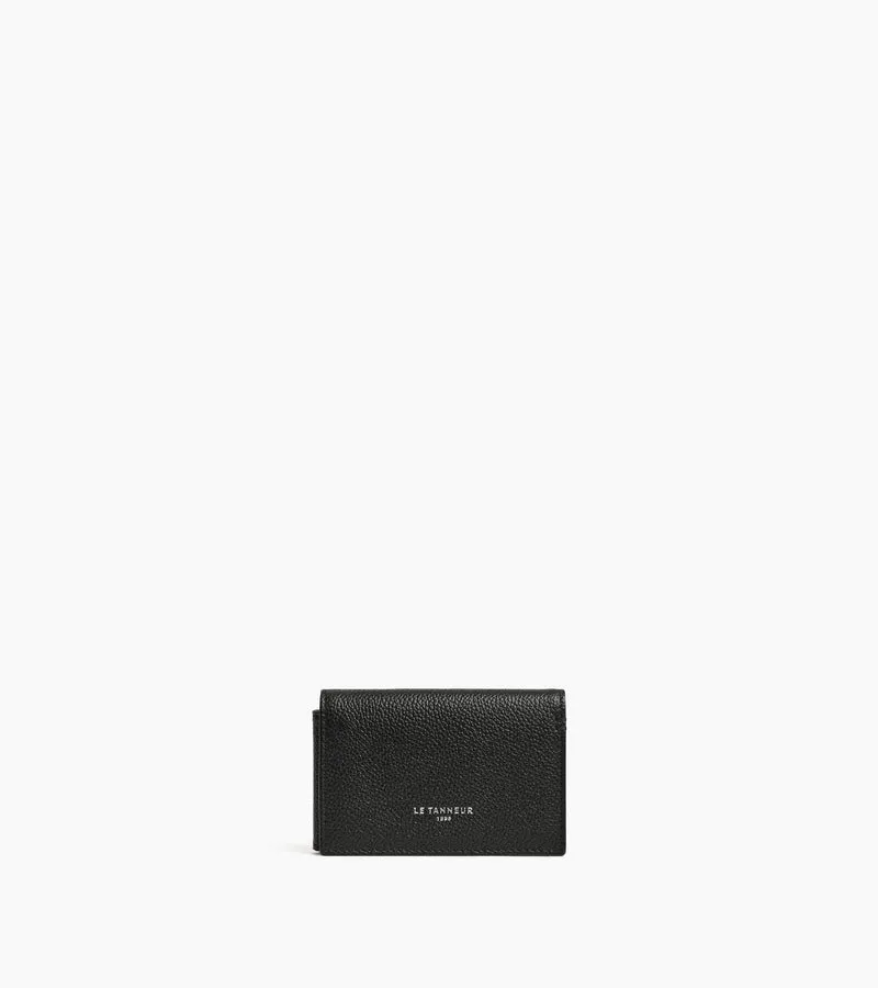 Porte cartes horizontal 2 volets Lucien en cuir grainé