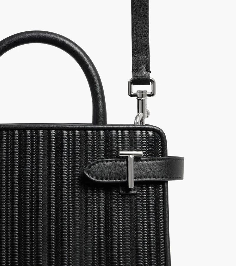 Petit sac à main Emilie en cuir tressé réemployé