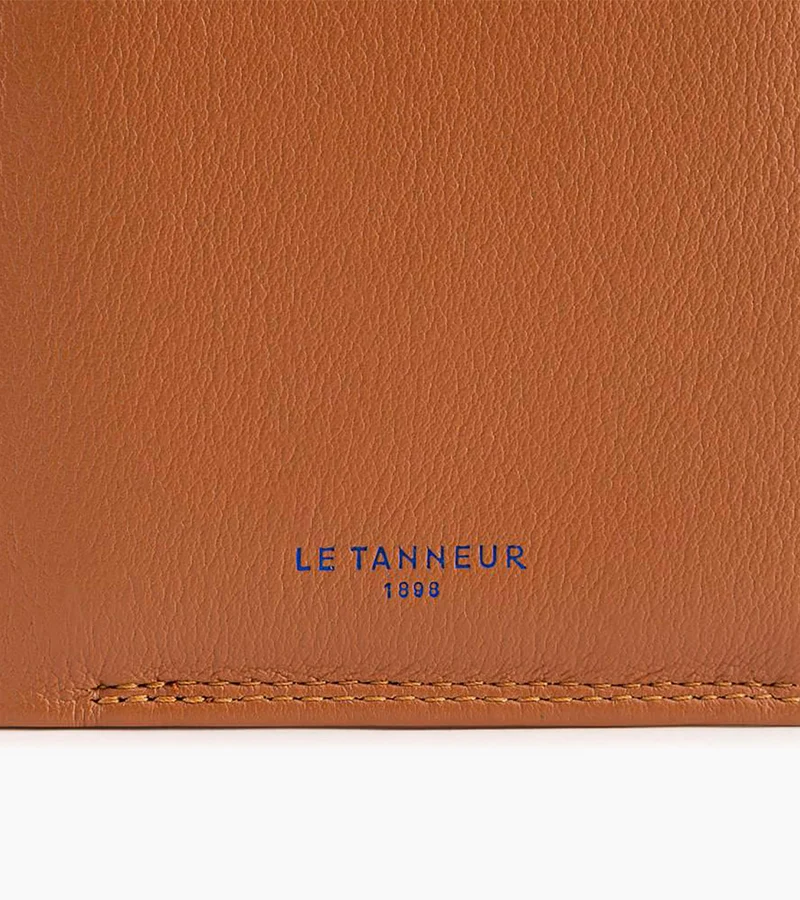Portefeuille vertical moyen modèle zippé 2 volets Martin en cuir lisse
