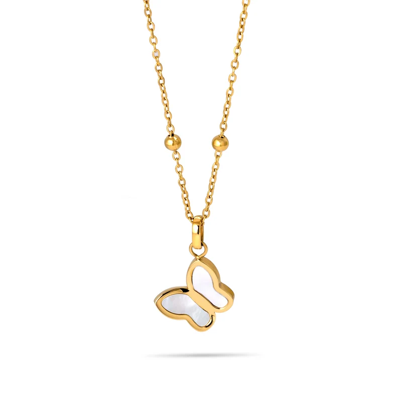 So Butterfly necklace gold