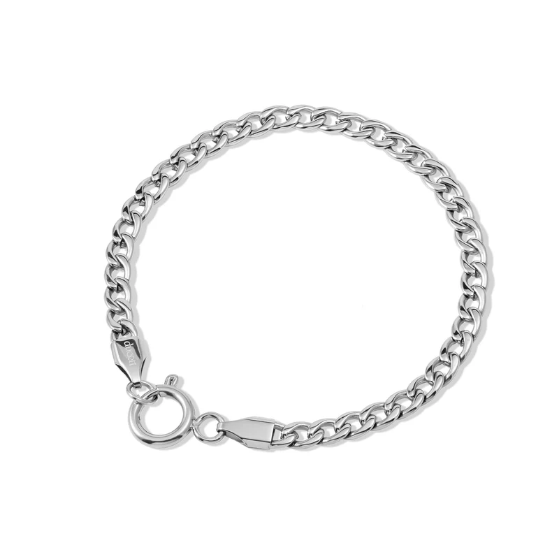 Loose Letter & birthstone bracelet silver