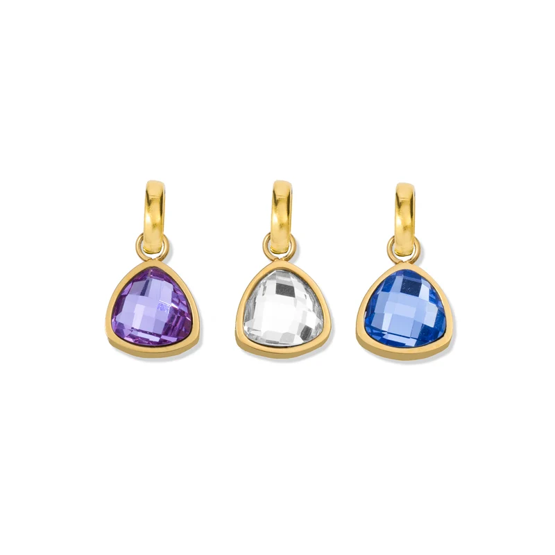 Birthstone charm gold