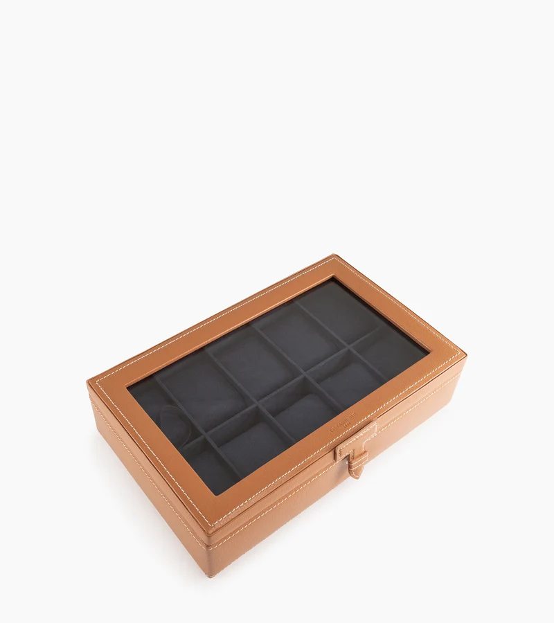 Coffret 10 montres en cuir