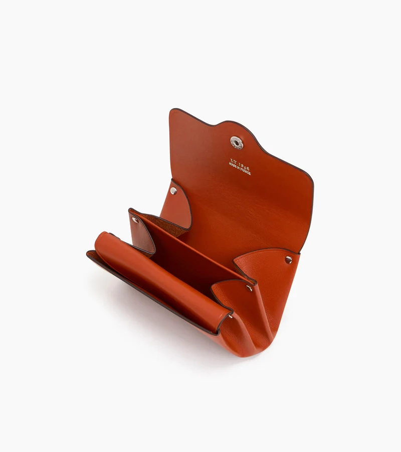 Porte monnaie Sans couture en cuir lisse