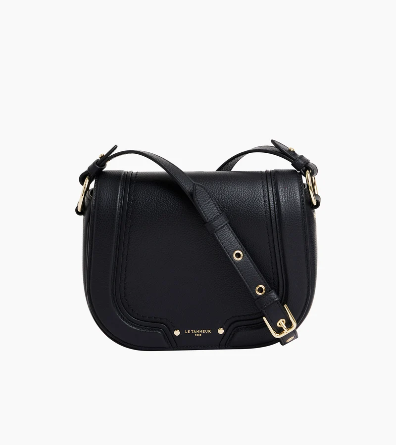 Sac bandoulière moyen modèle Ella en cuir grainé