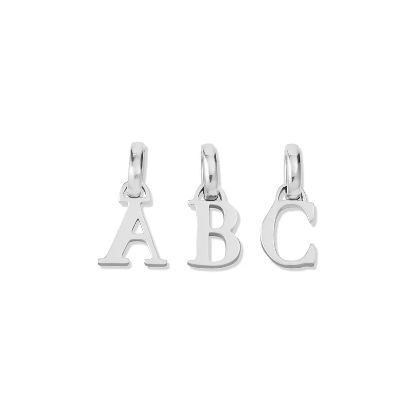 Letter charm silver