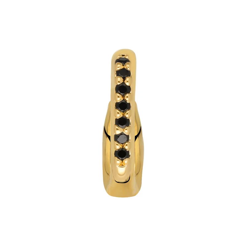 Clip black stones gold