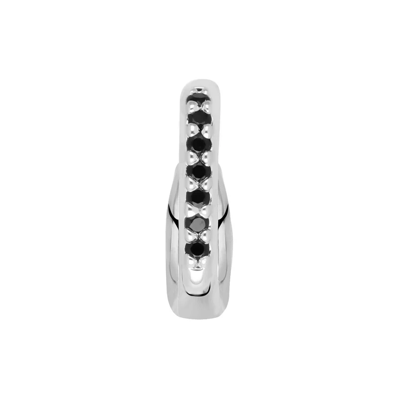 Clip black stones silver