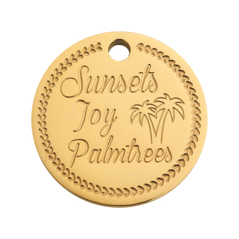Coin palm tree gold