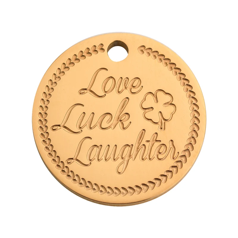 Coin clover rosé gold