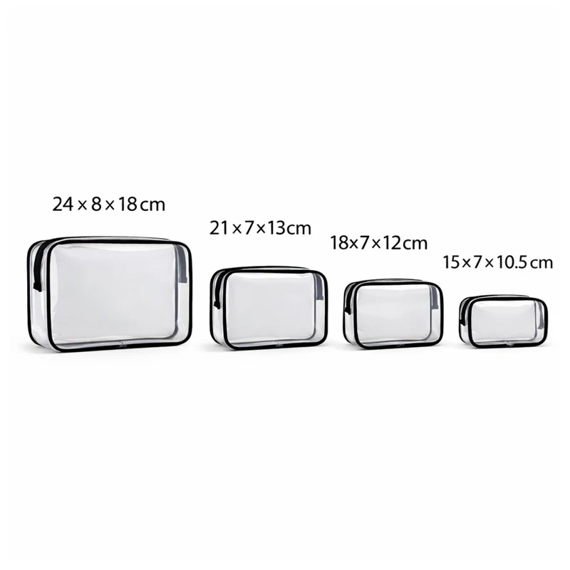 UNIQ Multivarious Kosmetiktaschen 4er-Set - Schwarz