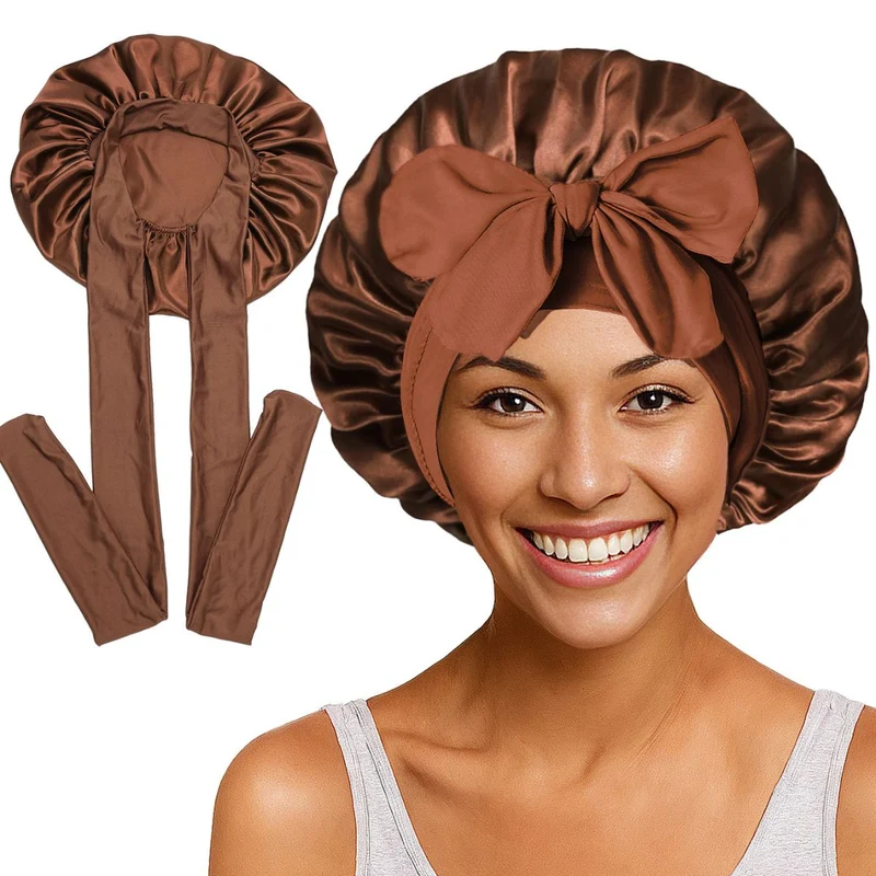 Satin-Schlafhaube SOHO Makena in Braun