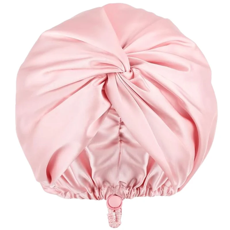 SOHO Seiden-Satin-Turban-Haube – Rosa