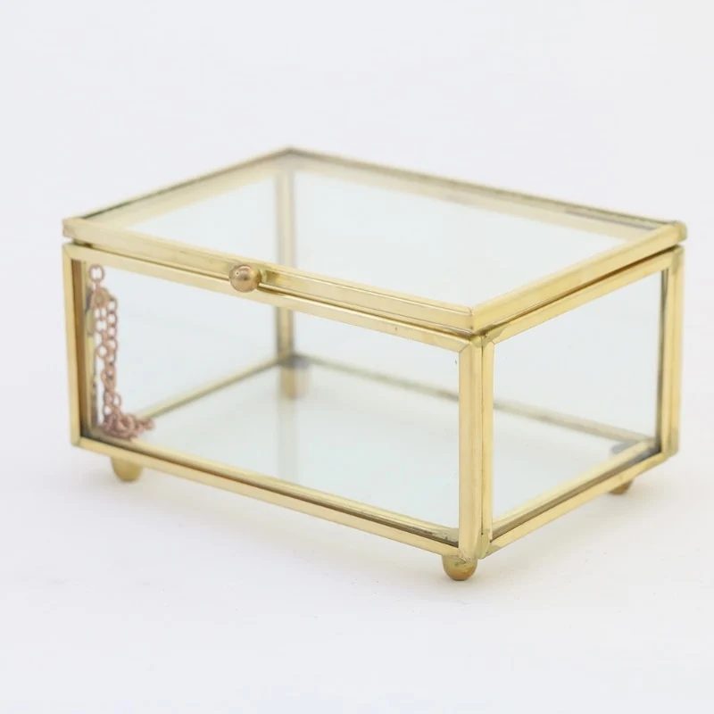 Schmuckschatulle Gold Glas