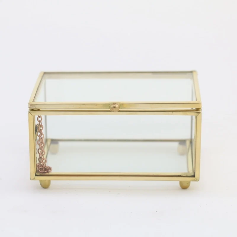 Schmuckschatulle Gold Glas
