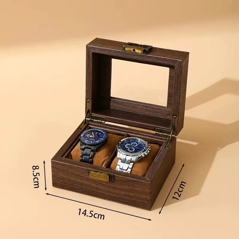 Holz Uhrenbox für 2 Uhren