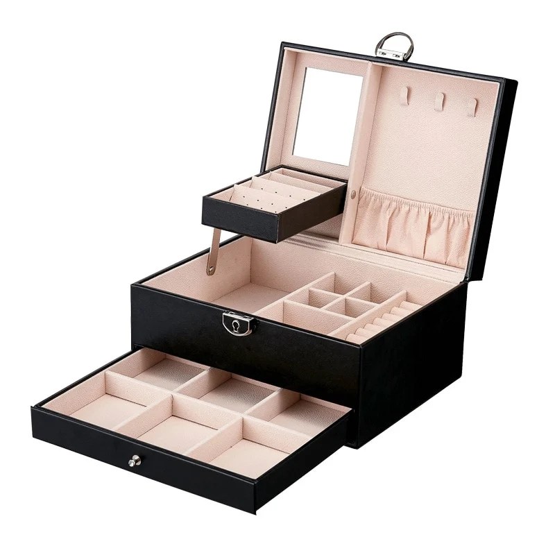 Abschließbarer Schmuck Organizer mit Schublade