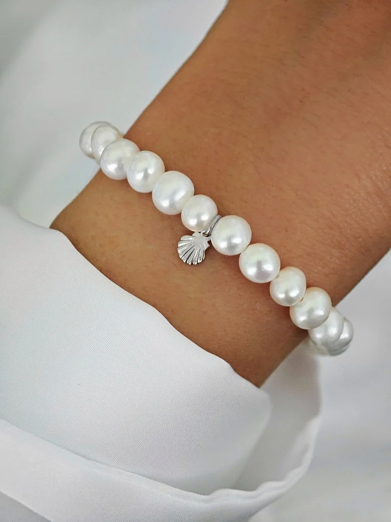 Seashell Charm Perlenarmband