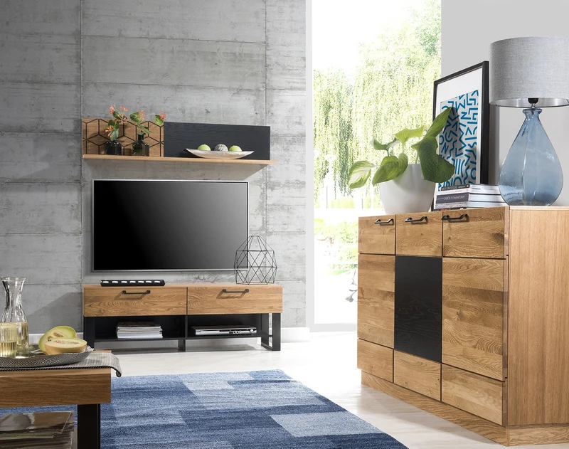 Wandregal aus Eichenholz MOZAIK 34 | LoftStory