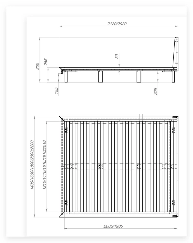 Doppelbett aus massiver Eiche MALMO | NordicStory