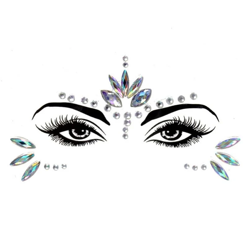 Face Jewels – Regenbogen Strasssteine selbstklebend