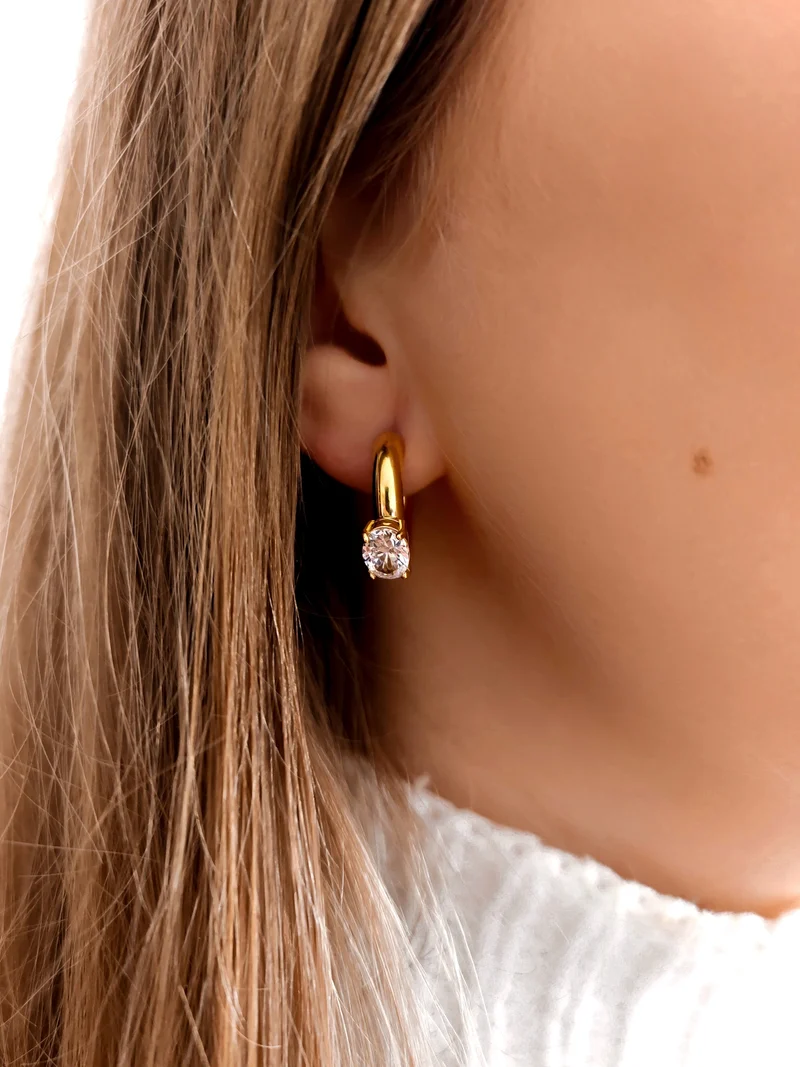 Big Zirkon Hoops