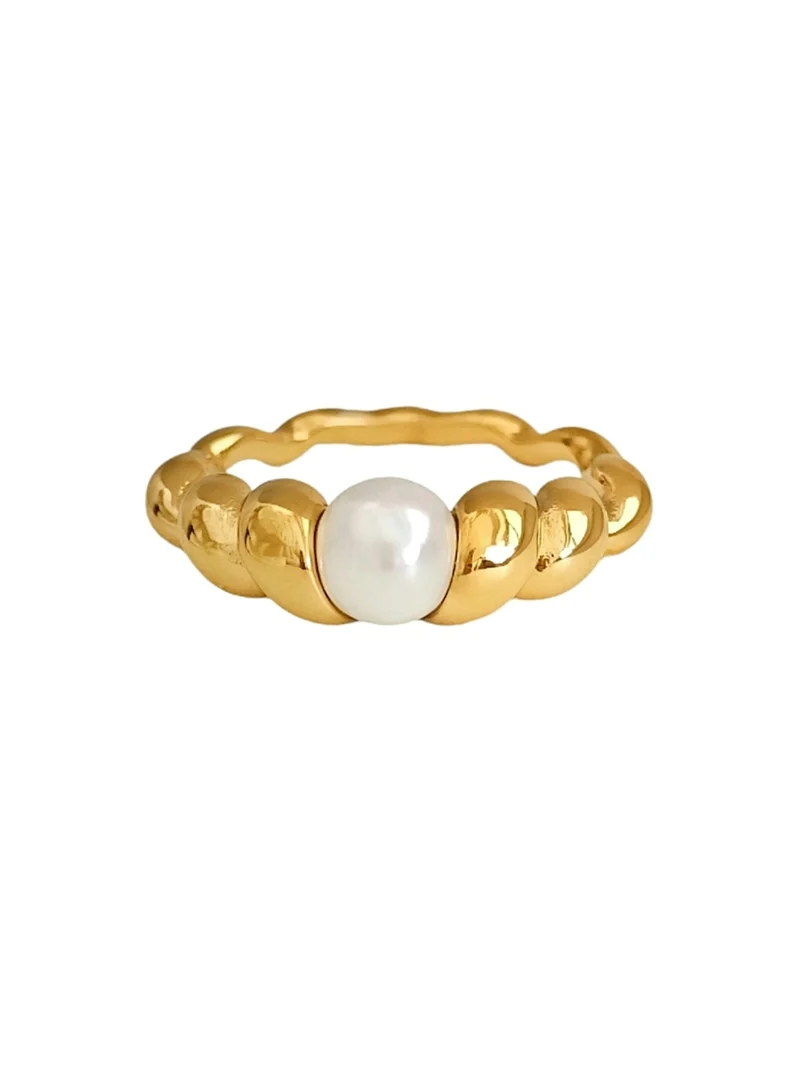 Sweet Pearl Croissant Ring