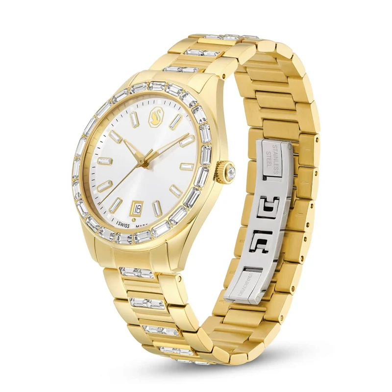 Swarovski Matrix Goldfarbene Uhr 5745534